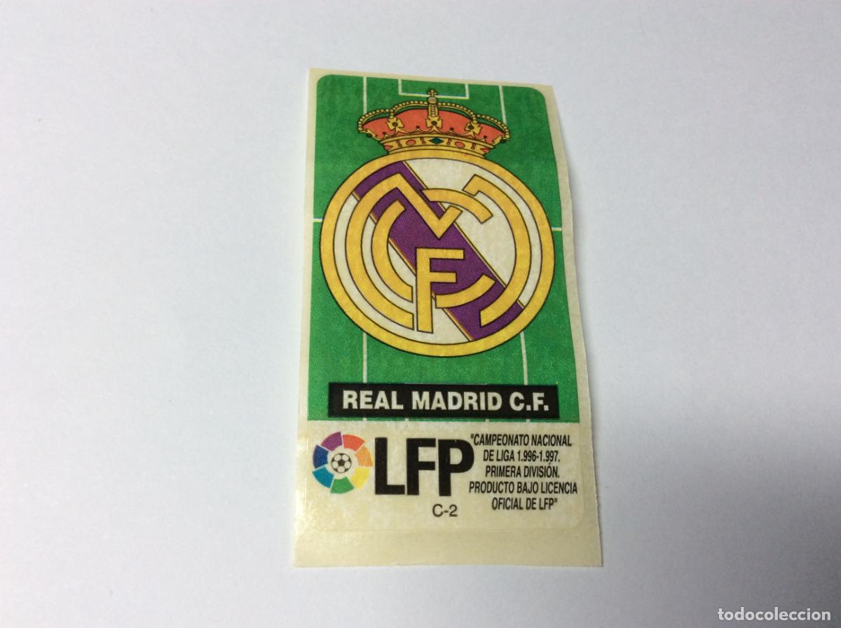 Cromos de F&uacute;tbol: Escudo Real Madrid Chicles Vidal 96 97 La liga de las estrellas