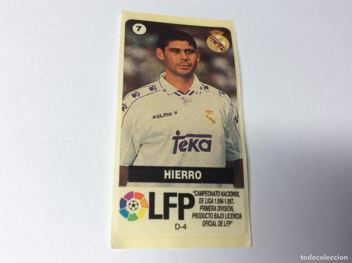 Cromos de F&uacute;tbol: Hierro Real Madrid Chicles Vidal 96 97 La liga de las estrellas