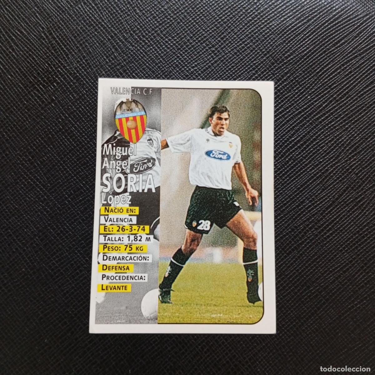Cromos de F&uacute;tbol: 164 SORIA VALENCIA PANINI 1998 1999 CROMO FUTBOL LIGA 98 99 - SIN PEGAR - A67 PG271