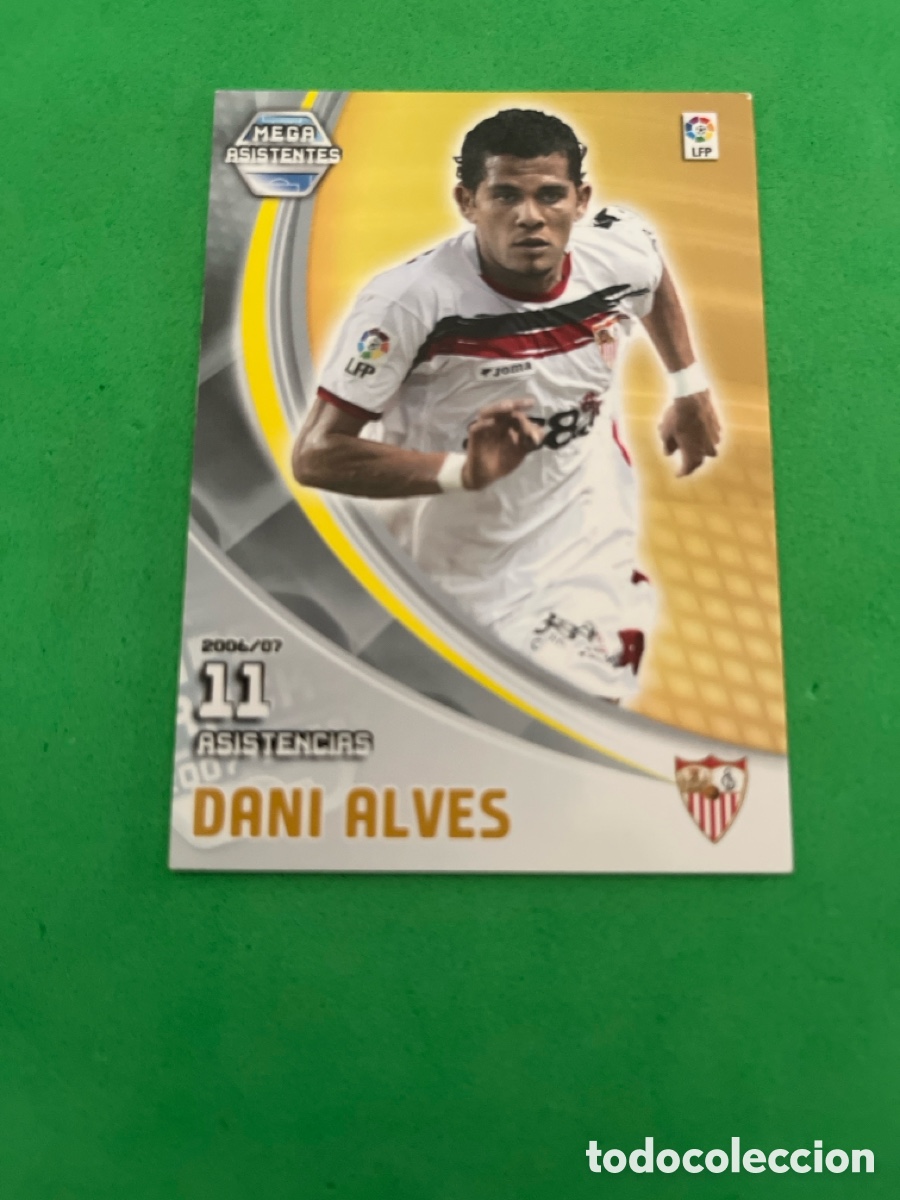 Football Stickers: DANI ALVES 394 SEVILLA MEGA ASISTENCIAS MGK 2007 2008 MEGACRACKS 07 08 PANINI PERFECTO ESTADO