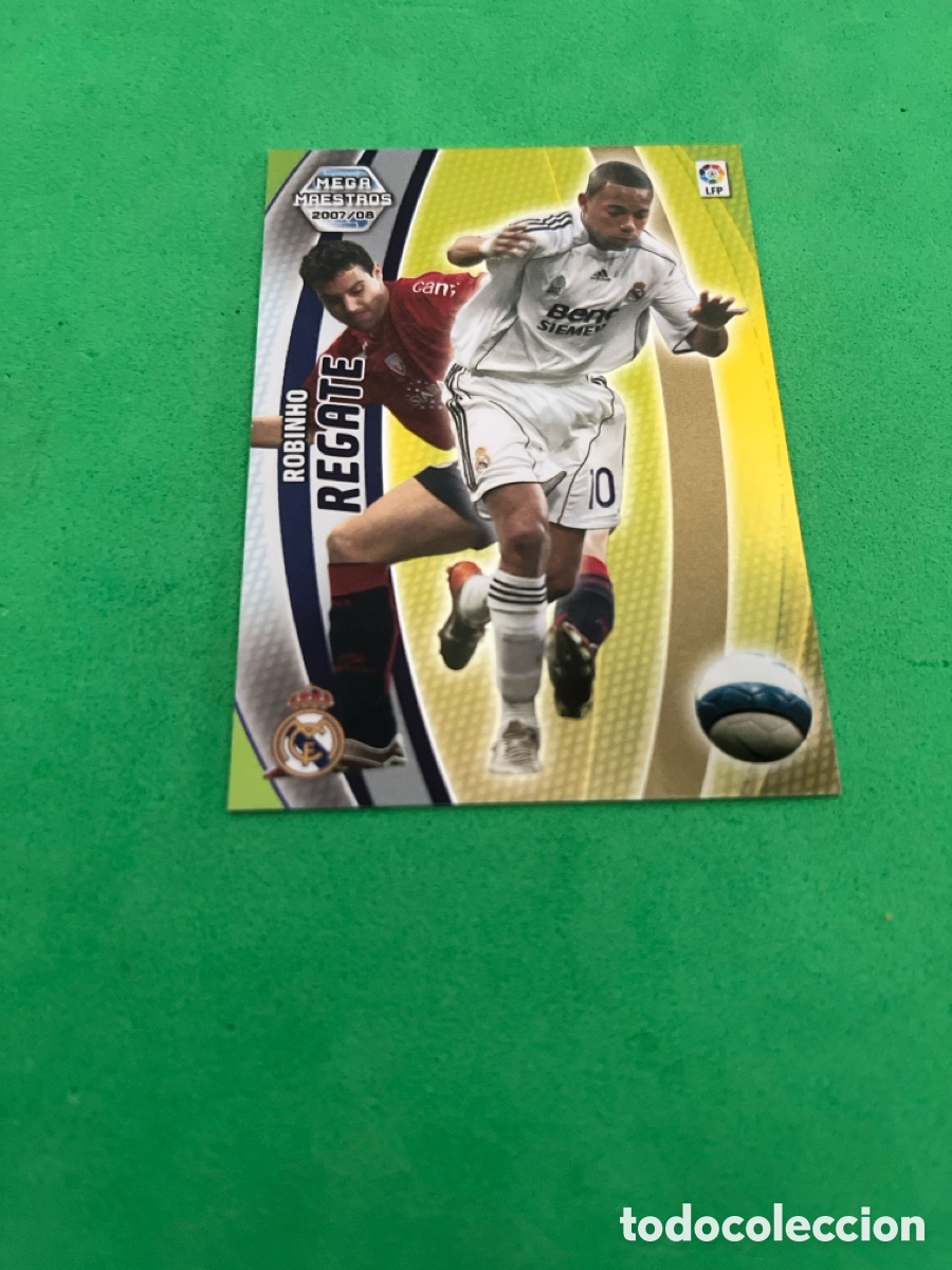 Football Stickers: ROBINHO 413 REAL MADRID MEGA MAESTROS MGK 2007 2008 MEGACRACKS 07 08 PANINI PERFECTO ESTADO