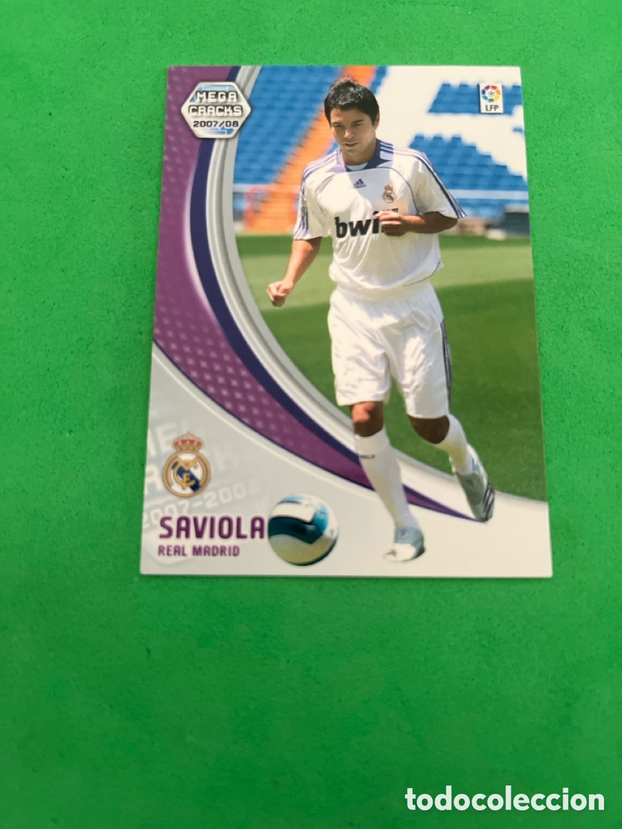 Cartes &agrave; collectionner de Football: SAVIOLA 458 REAL MADRID NUEVO FICHAJE MGK 2007 2008 MEGACRACKS 07 08 PANINI PERFECTO ESTADO