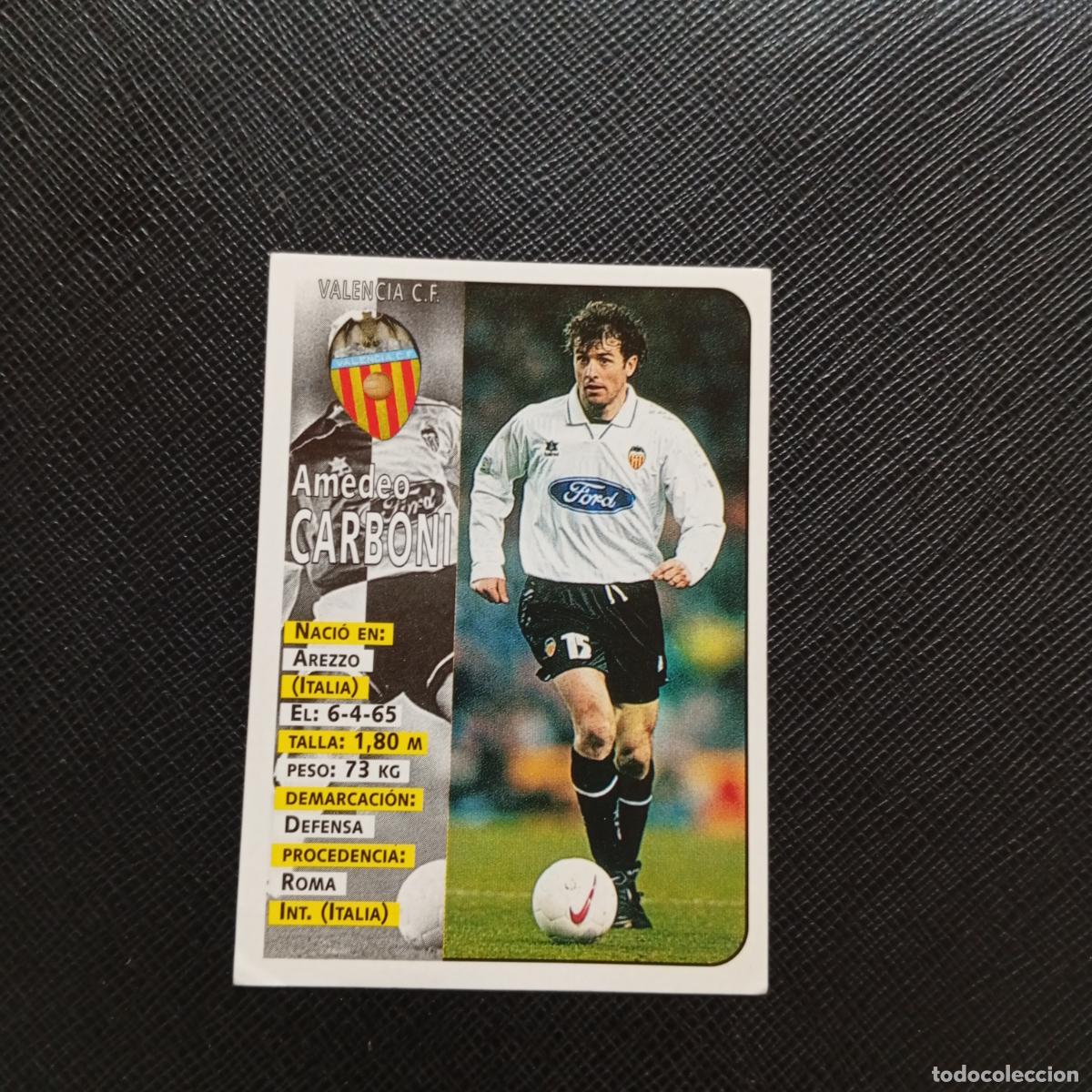 Cromos de F&uacute;tbol: 167 CARBONI VALENCIA PANINI 1998 1999 CROMO FUTBOL LIGA 98 99 - SIN PEGAR - A67 PG271