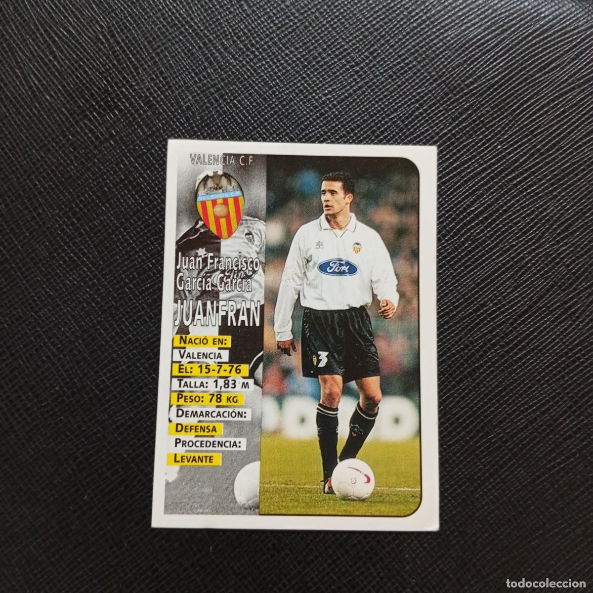 Cromos de F&uacute;tbol: 168 JUANFRAN VALENCIA PANINI 1998 1999 CROMO FUTBOL LIGA 98 99 - SIN PEGAR - A67 PG271