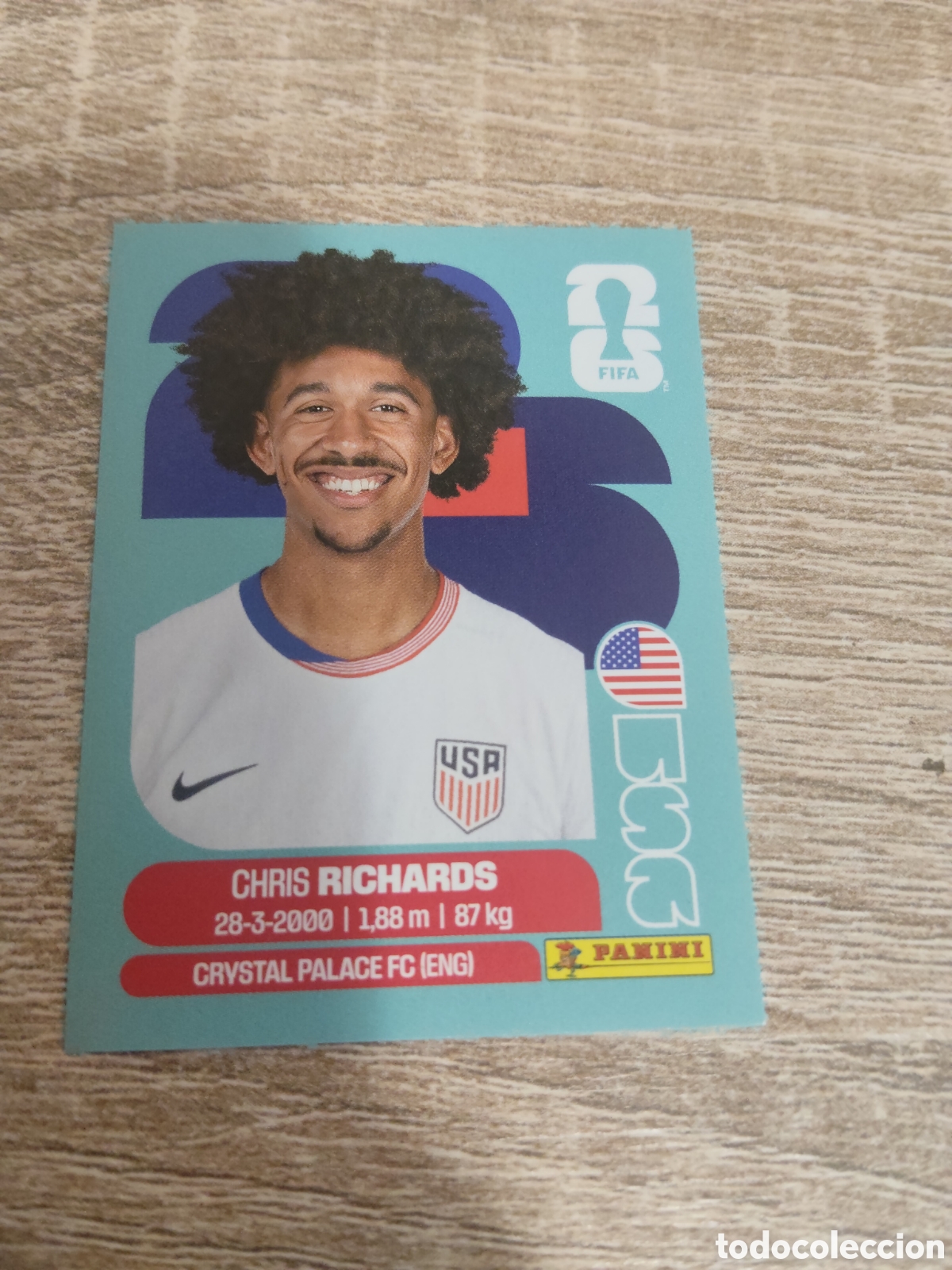 Cromos de F&uacute;tbol: Panini mundial 2026 USA 3 Chris Richards Estados Unidos