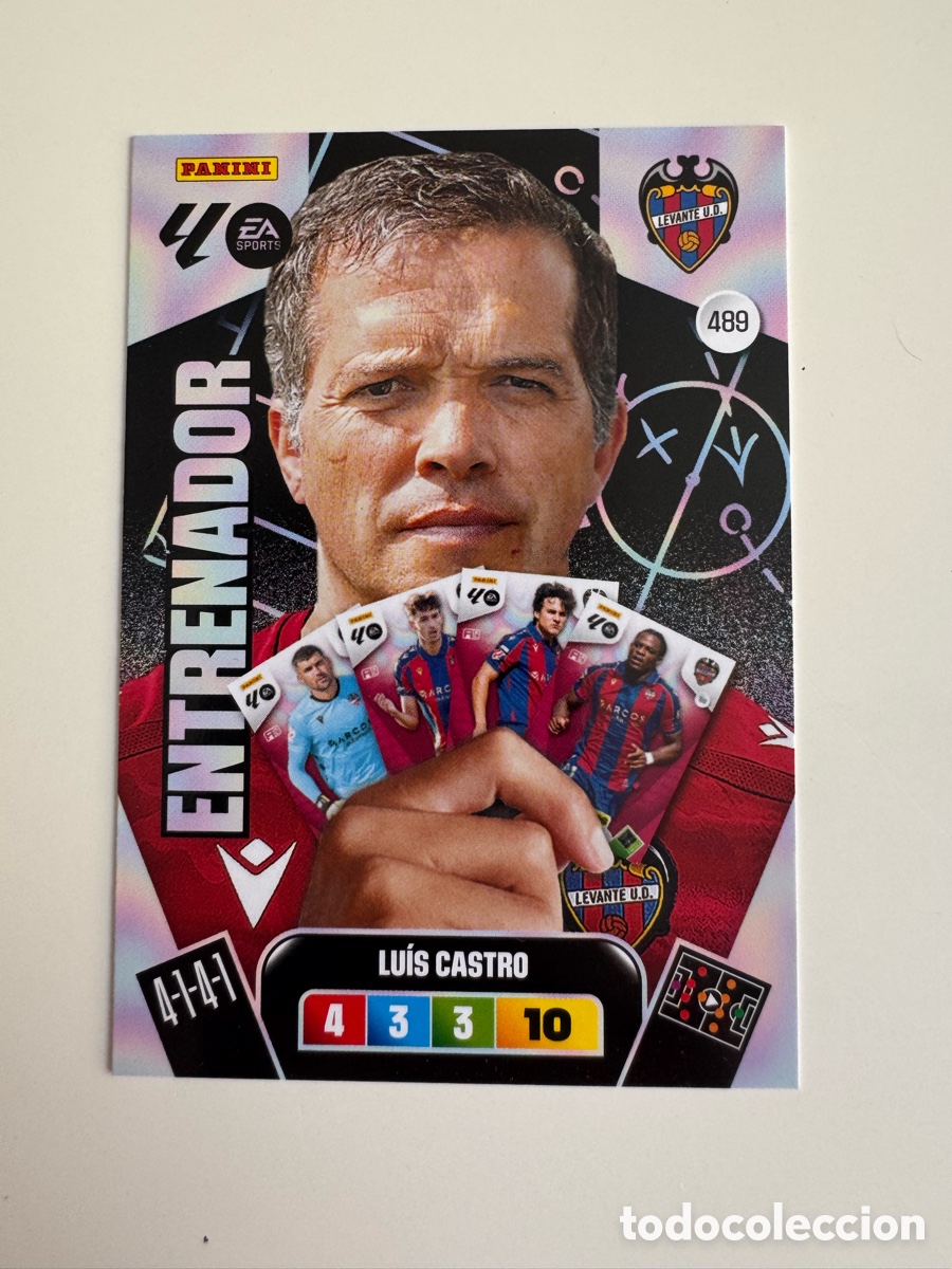 Cromos de F&uacute;tbol: PANINI ADRENALYN XL LIGA EA SPORTS 2025-2026 25-26 &ndash; Luis Castro Levante UD N&ordm; 489 &ndash; Entrenador