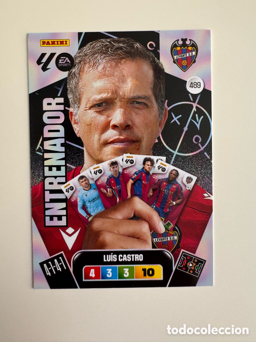 Cromos de F&uacute;tbol: PANINI ADRENALYN XL LIGA EA SPORTS 2025-2026 25-26 &ndash; Luis Castro Levante UD N&ordm; 489 &ndash; Entrenador