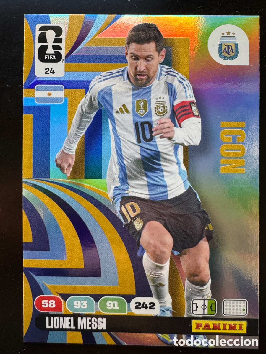 Cartes &agrave; collectionner de Football: Messi 24 Icon Argentina Adrenalyn Mundial 2026