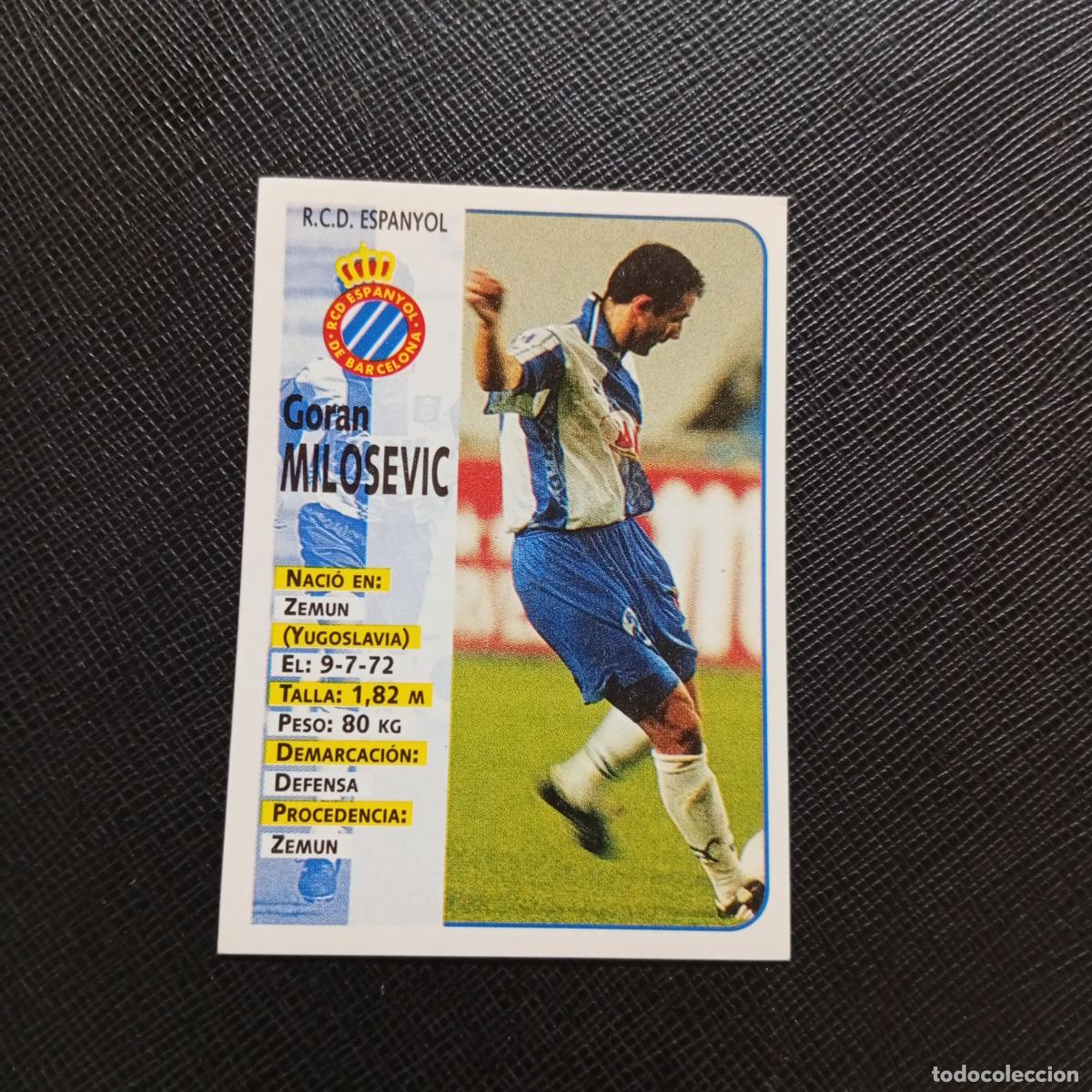 Cromos de F&uacute;tbol: 185 MILOSEVIC ESPA&Ntilde;OL PANINI 1998 1999 CROMO FUTBOL LIGA 98 99 - SIN PEGAR - A67 PG316