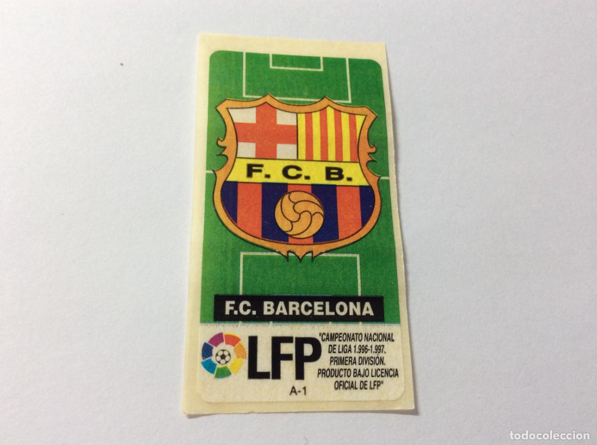 Cromos de F&uacute;tbol: Escudo FC Barcelona Chicles Vidal 96 97 La liga de las estrellas