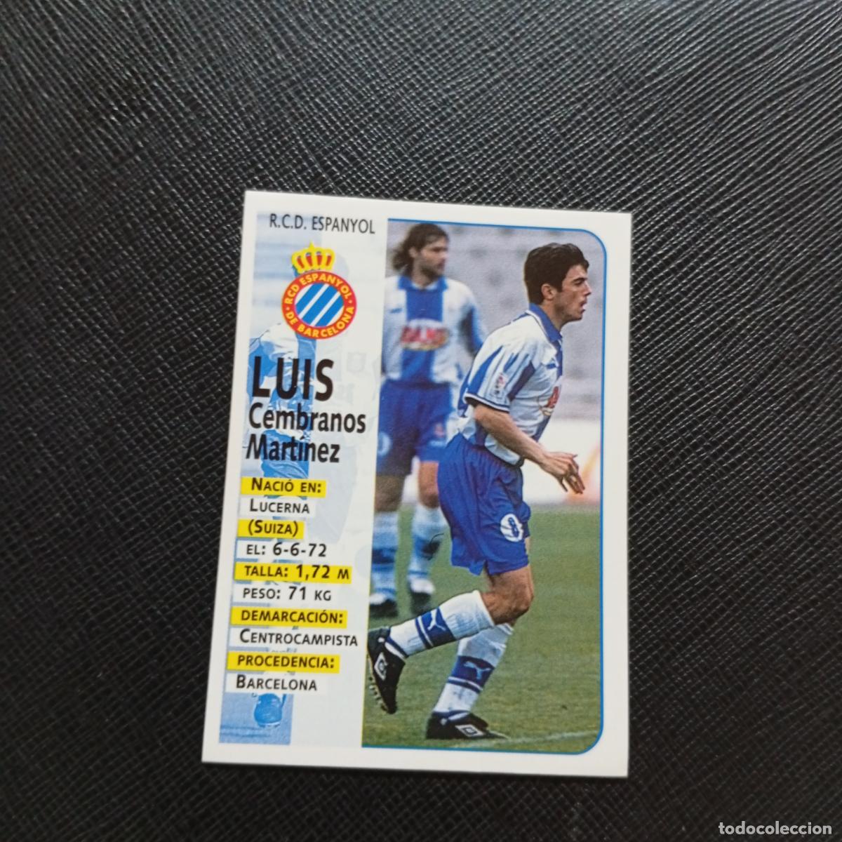 Cromos de F&uacute;tbol: 195 LUIS ESPA&Ntilde;OL PANINI 1998 1999 CROMO FUTBOL LIGA 98 99 - SIN PEGAR - A67 PG379