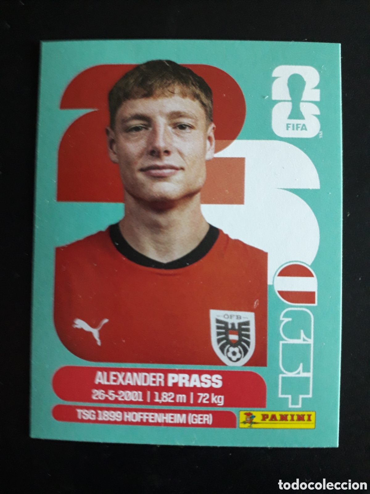 Cromos de F&uacute;tbol: PRASS AUSTRIA AUT 9 MUNDIAL F&Uacute;TBOL 2026 FIFA WORLD CUP PANINI SIN PEGAR PEDIDO M&Iacute;NIMO 3&euro;