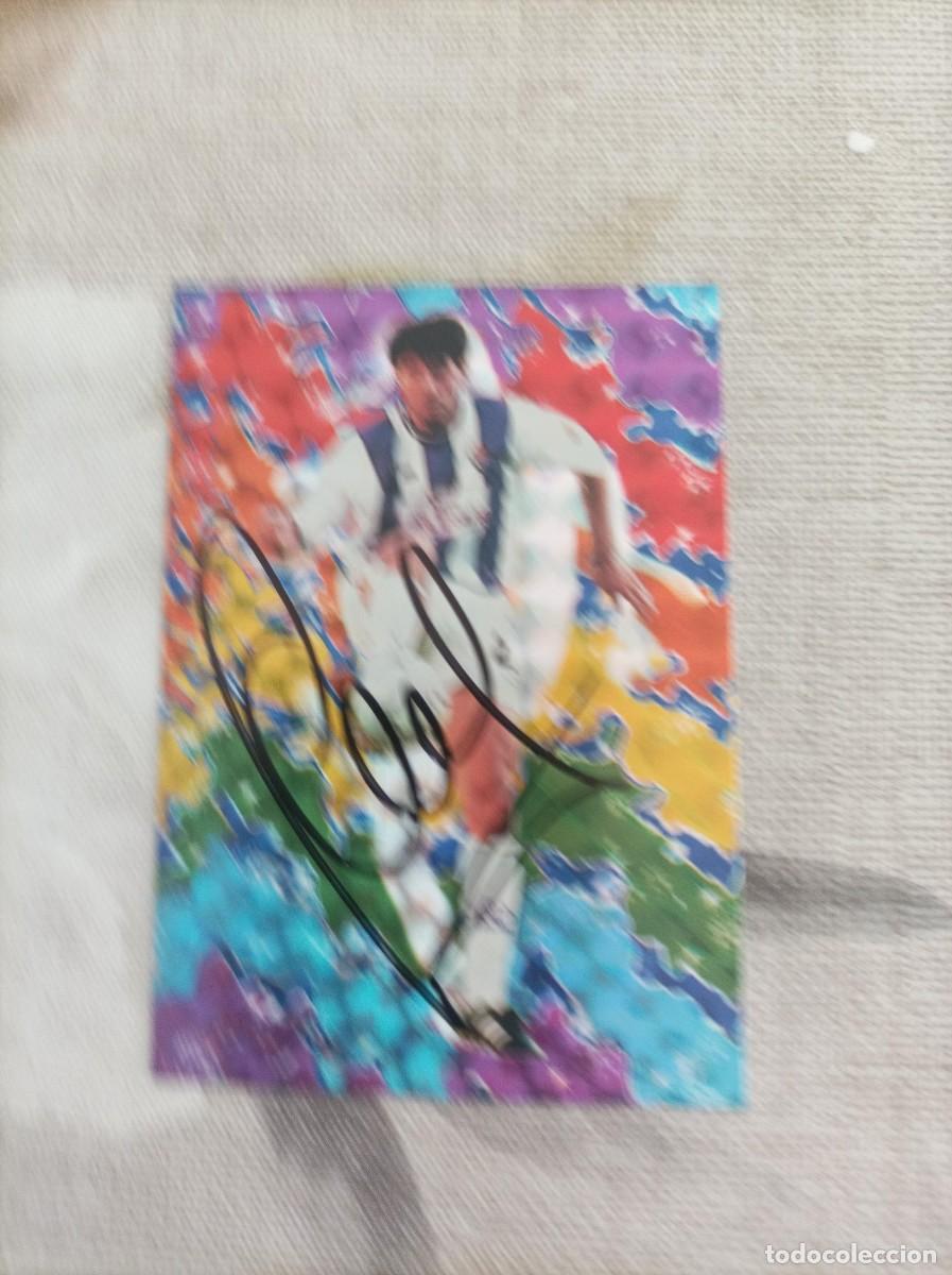 Cromos de F&uacute;tbol: Cromo futbol firmado Caminero