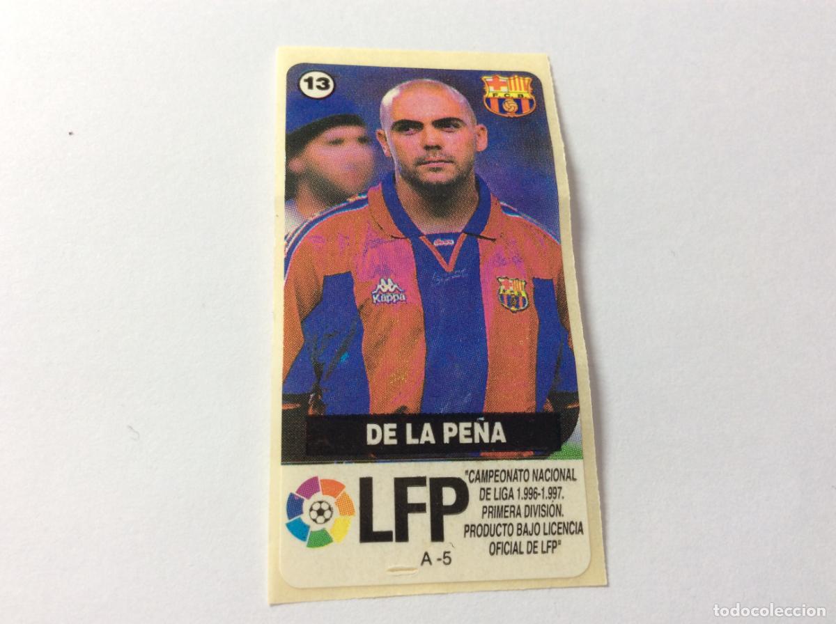 Cromos de F&uacute;tbol: De la Pe&ntilde;a FC Barcelona Chicles Vidal 96 97 La liga de las estrellas