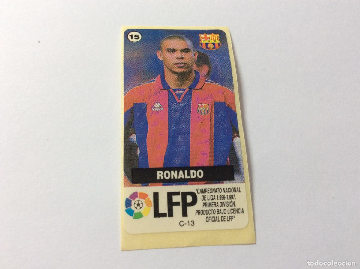 Cromos de F&uacute;tbol: Ronaldo FC Barcelona Chicles Vidal 96 97 La liga de las estrellas