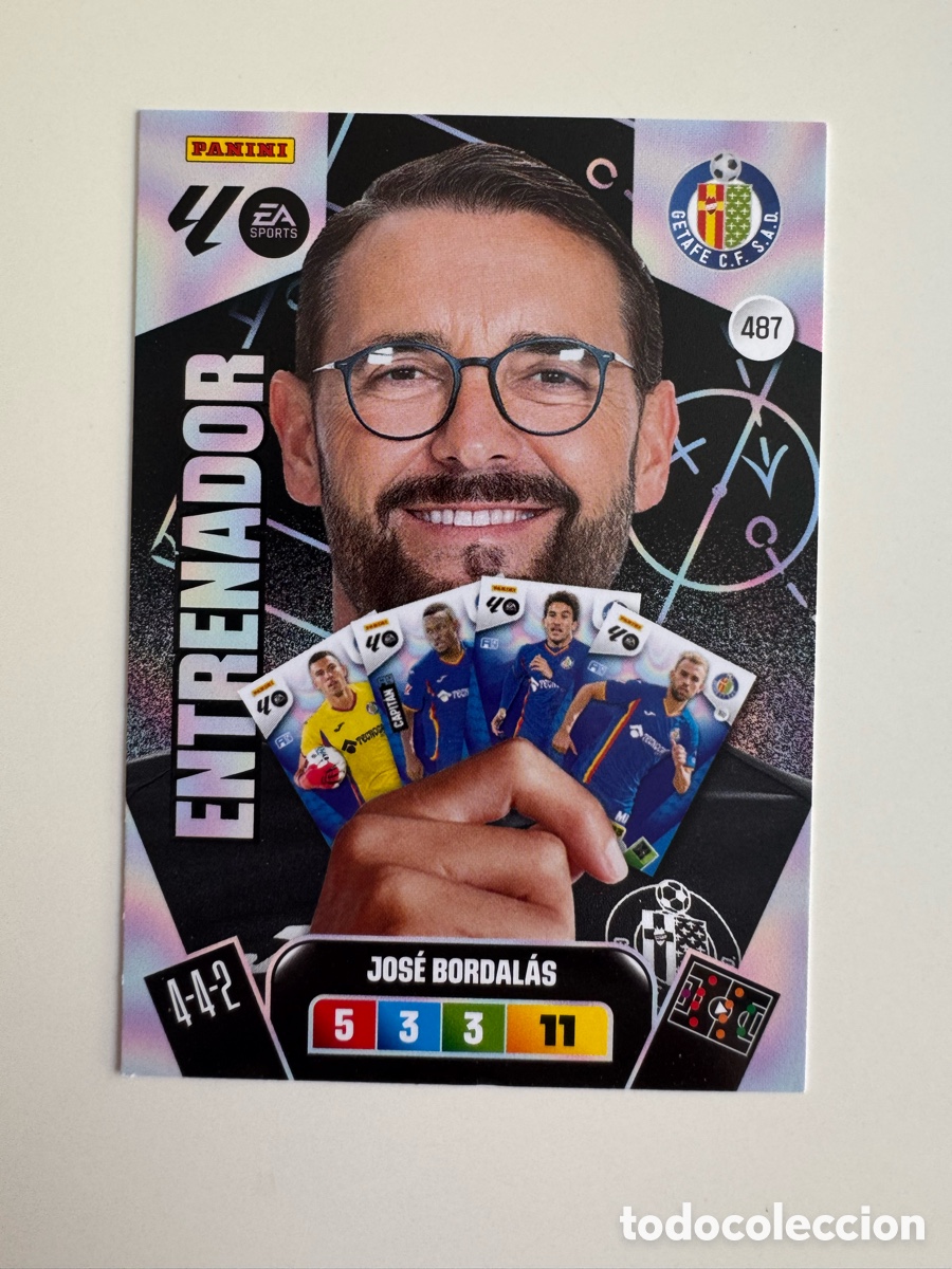 Cromos de F&uacute;tbol: PANINI ADRENALYN XL LIGA EA SPORTS 2025-2026 25-26 &ndash; Jos&eacute; Bordal&aacute;s Getafe CF N&ordm; 487 &ndash; Entrenador