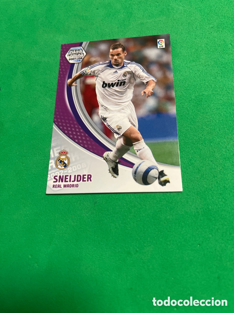 Fu&szlig;ball-Sticker: SNEIJDER 480 REAL MADRID NUEVO FICHAJE MGK 2007 2008 MEGACRACKS 07 08 PANINI PERFECTO ESTADO