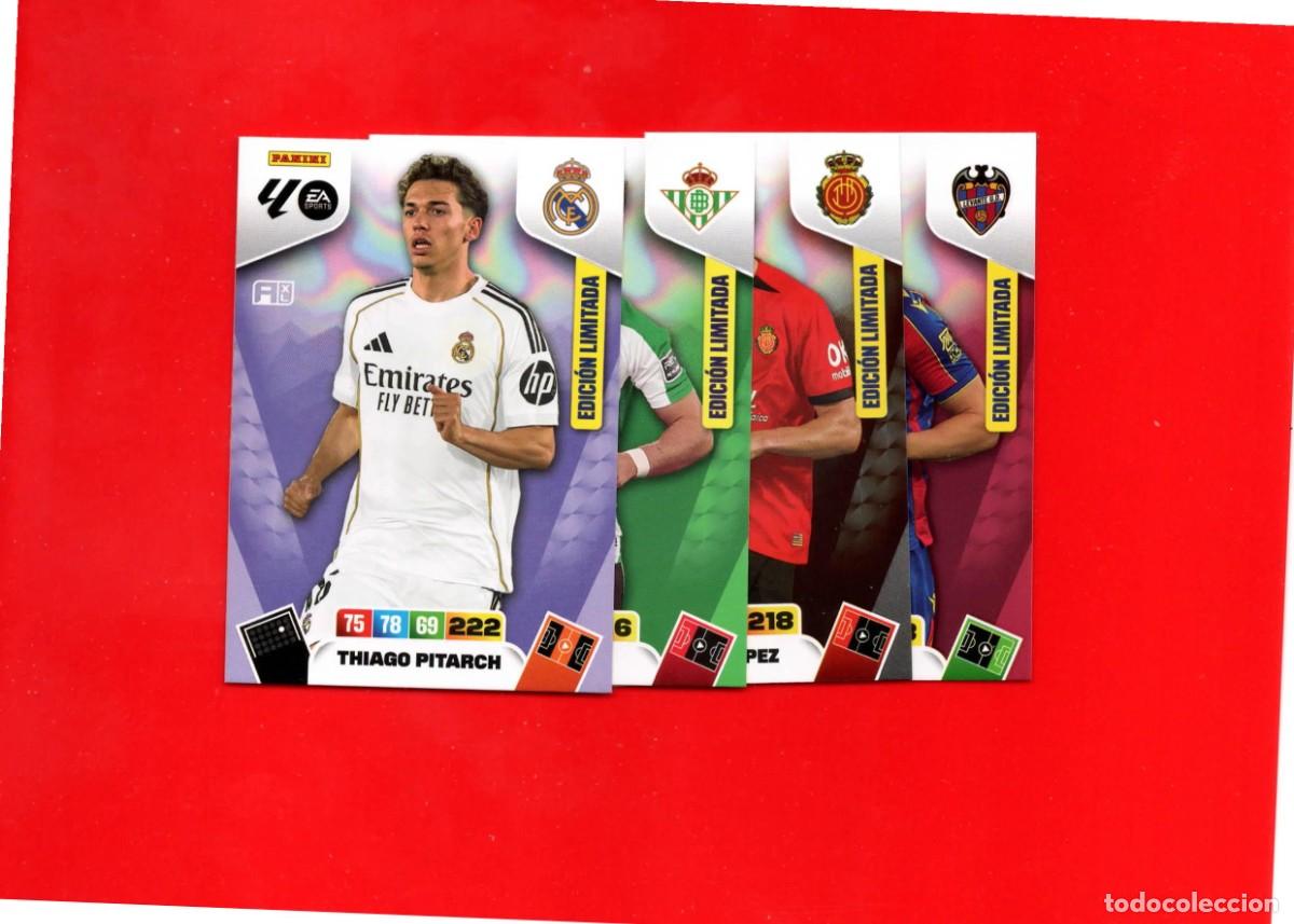 Cromos de F&uacute;tbol: LOTE ADRENALYN - THIAGO PITARCH, ORTIZ, DAVID LOPEZ Y CARLOS ESPI - ED. LIMITADA 25 26