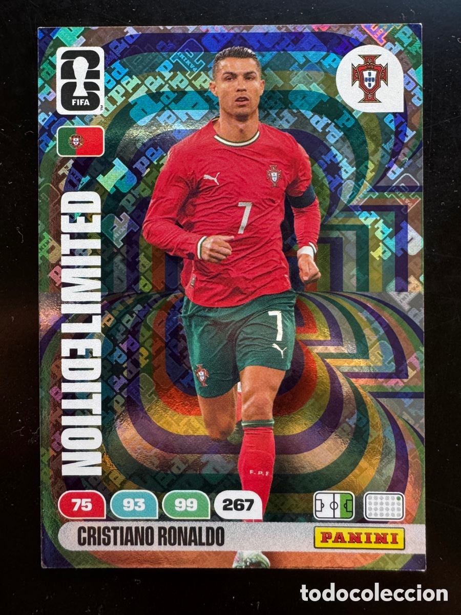 Cromos de F&uacute;tbol: Cristiano Ronaldo Edici&oacute;n Limitada Portugal Adrenalyn Mundial 2026