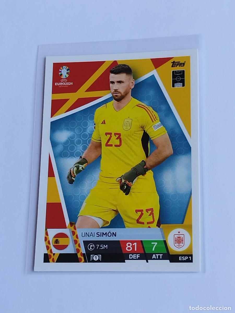 Cromos de F&uacute;tbol: UNAI SIM&Oacute;N #ESP 1 ESPA&Ntilde;A - TOPPS EUROCOPA 2024 MATCH ATTAX - UEFA EURO GERMANY 24 ESP1