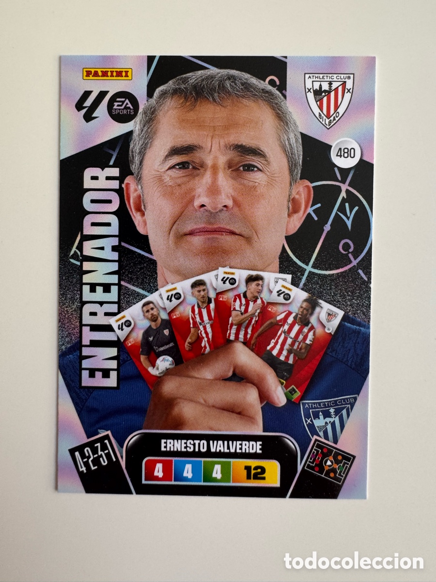 Cromos de F&uacute;tbol: PANINI ADRENALYN XL LIGA 2025-2026 25-26 &ndash; Ernesto Valverde Athletic Club N&ordm; 480 &ndash; Entrenador