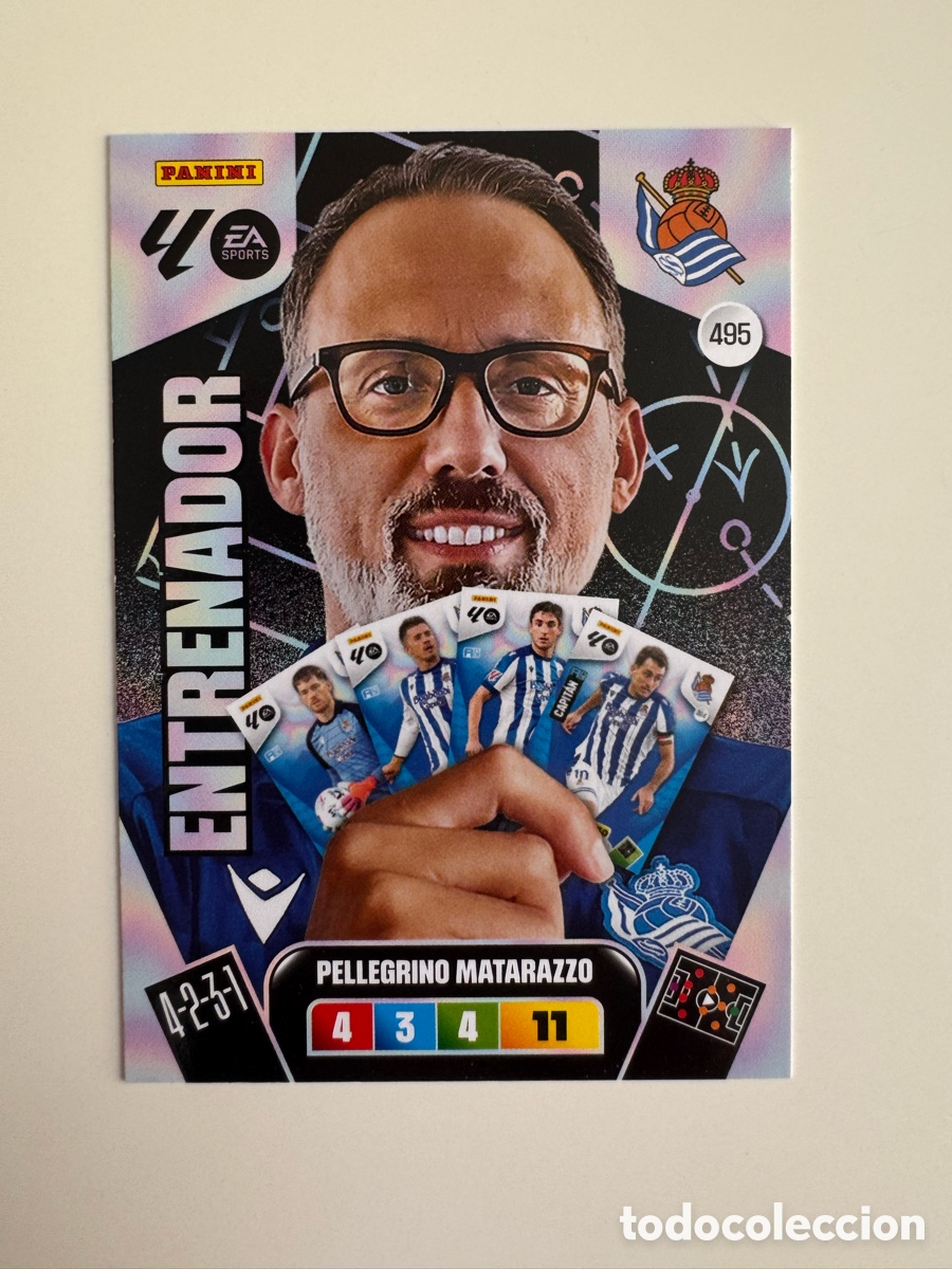 Cromos de Futebol: PANINI ADRENALYN XL LIGA 2025-2026 25-26 &ndash; Pellegrino Matarazzo Real Sociedad N&ordm; 495 &ndash; Entrenador