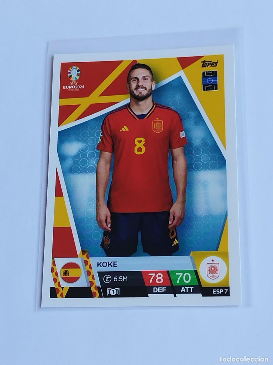 Cromos de F&uacute;tbol: KOKE #ESP 7 ESPA&Ntilde;A - TOPPS EUROCOPA 2024 MATCH ATTAX - UEFA EURO GERMANY 24 ESP7