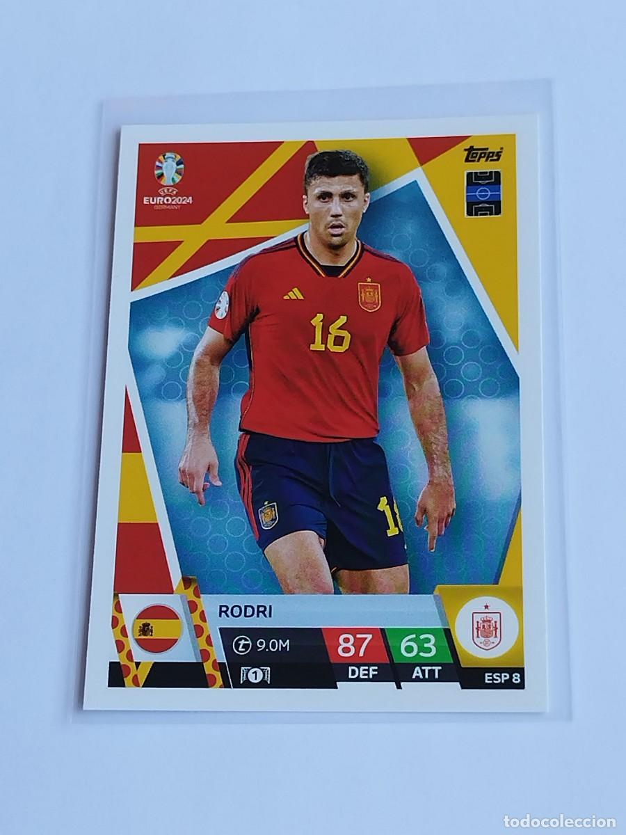 Cromos de F&uacute;tbol: RODRI #ESP 8 ESPA&Ntilde;A - TOPPS EUROCOPA 2024 MATCH ATTAX - UEFA EURO GERMANY 24 ESP7