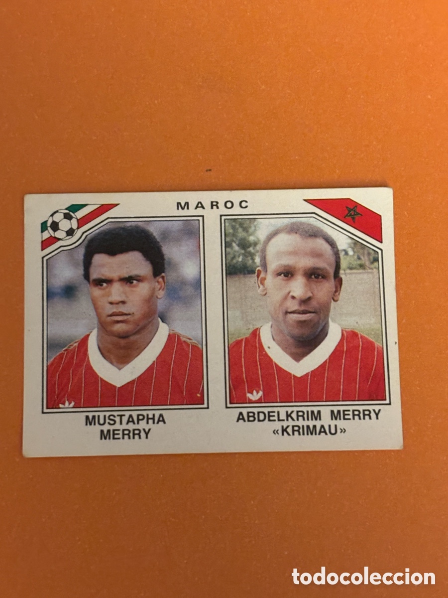 Cromos de F&uacute;tbol: MERRY - KRIMAU SELECCION MARRUECOS 426 MUNDIAL MEXICO 86 PANINI NUNCA PEGADO