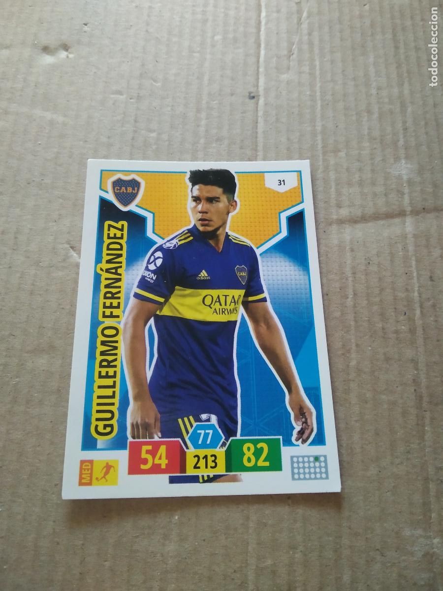 Cromos de F&uacute;tbol: 31 GUILLERMO FERNANDEZ BOCA JUNIORS CROMO FUTBOL ARGENTINO PANINI LIGA ARGENTINA 2020 ADRENALYN