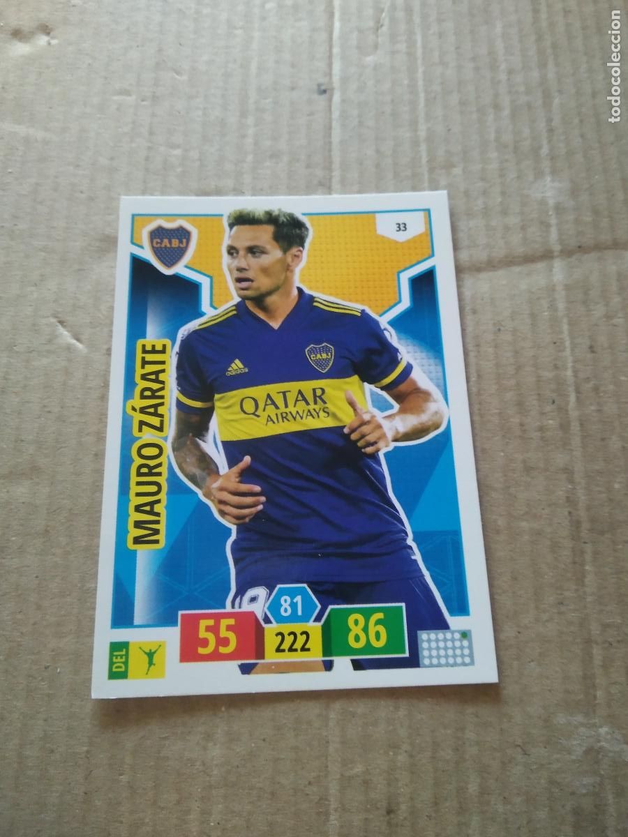 Cromos de F&uacute;tbol: 33 MAURO ZARATE BOCA JUNIORS CROMO FUTBOL ARGENTINO PANINI LIGA ARGENTINA 2020 ADRENALYN