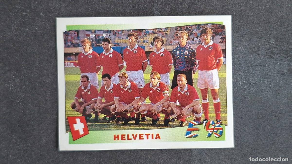 Cromos de F&uacute;tbol: L2 EQUIPO SELECCION SUIZA 56 EUROCOPA 1996 EURO 96 PANINI NUNCA PEGADO SIN PEGAR