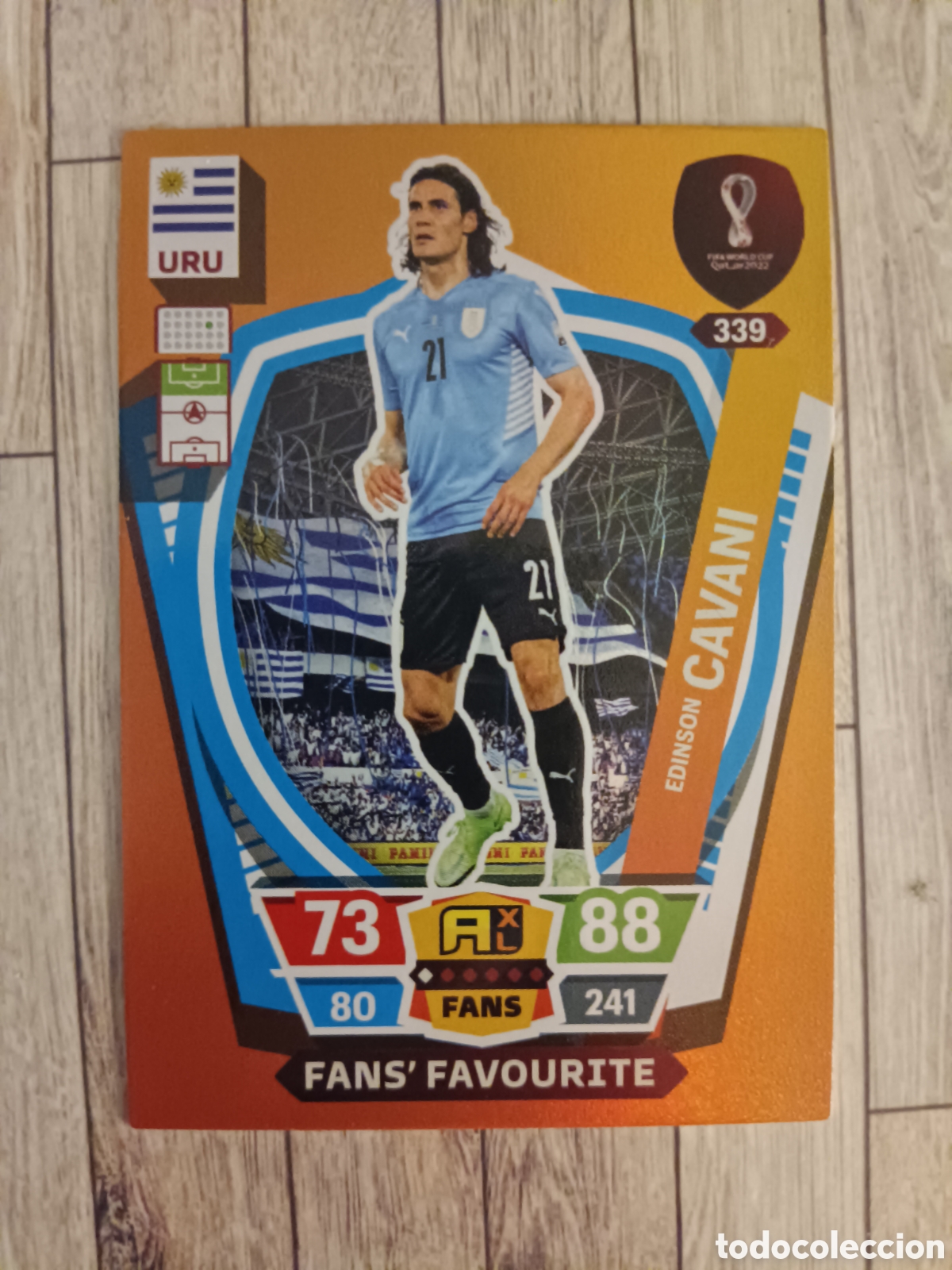 Cromos de F&uacute;tbol: 339 EDERSON CAVANI URUGUAY FAN'S FAVOURITE ADRENALYN XL MUNDIAL WORLD CUP QATAR 2022 PANINI 22