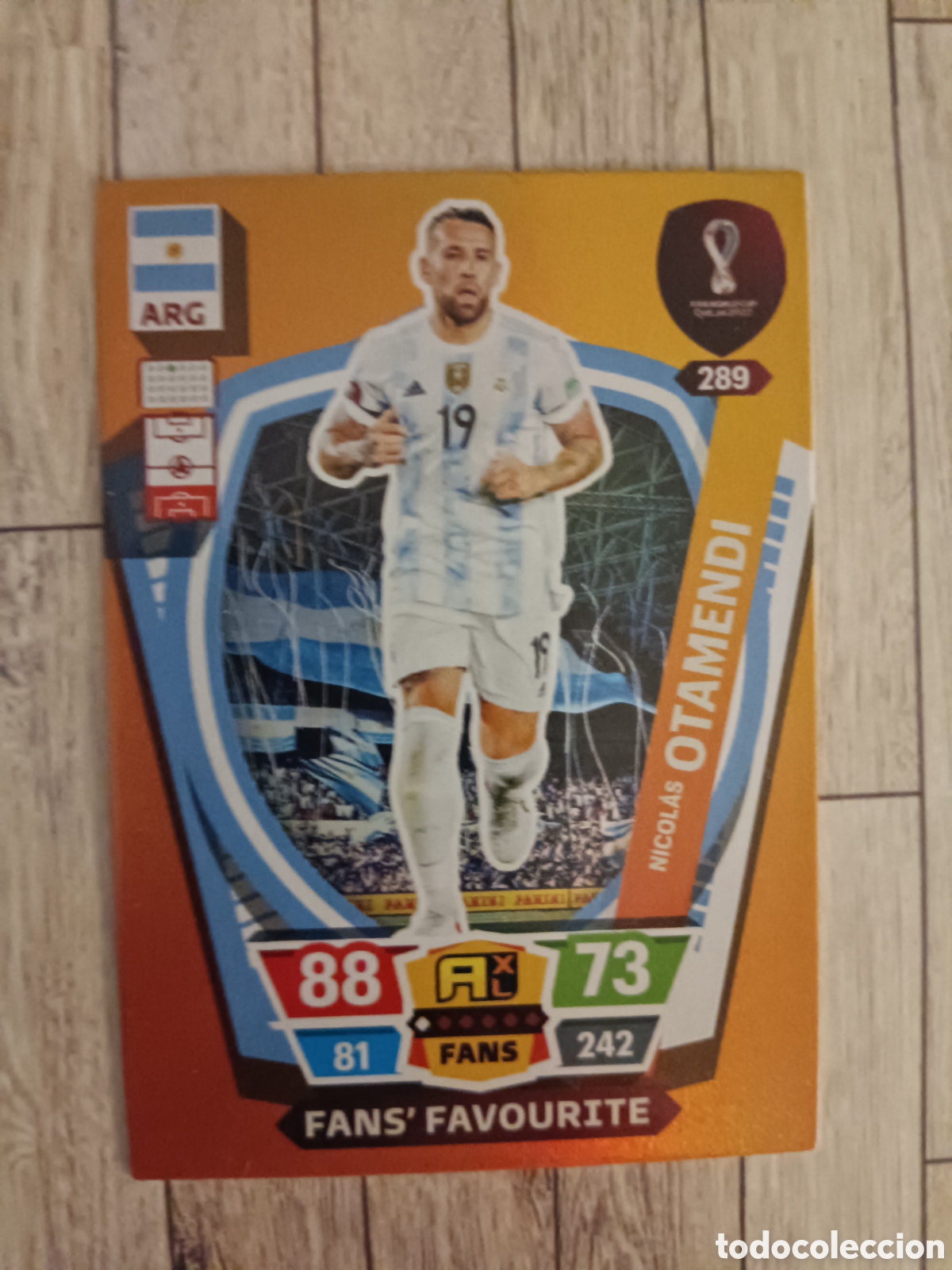 Cromos de F&uacute;tbol: 289 OTAMENDI FANS' FAVOURITE ARGENTINA ADRENALYN XL MUNDIAL WORLD CUP QATAR 2022 PANINI 22