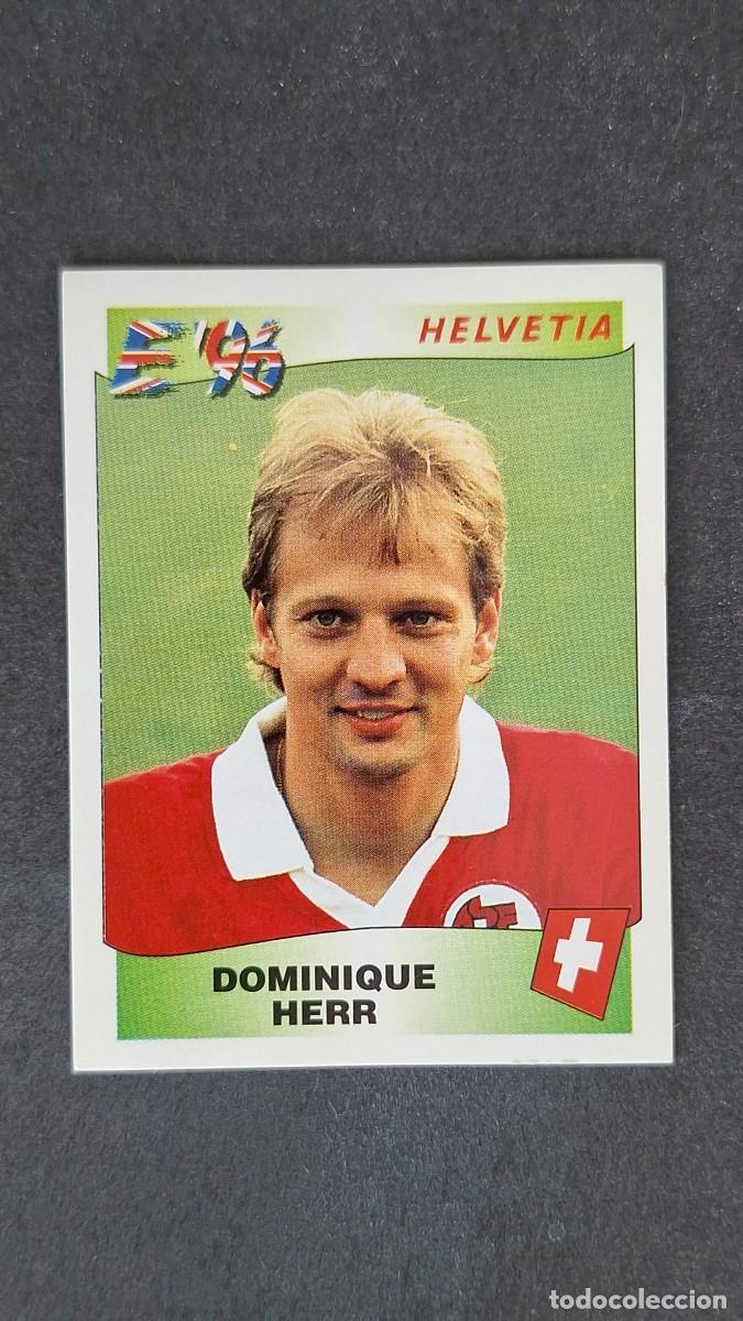 Cromos de F&uacute;tbol: L2 DOMINIQUE HERR SELECCION SUIZA 62 EUROCOPA 1996 EURO 96 PANINI NUNCA PEGADO SIN PEGAR