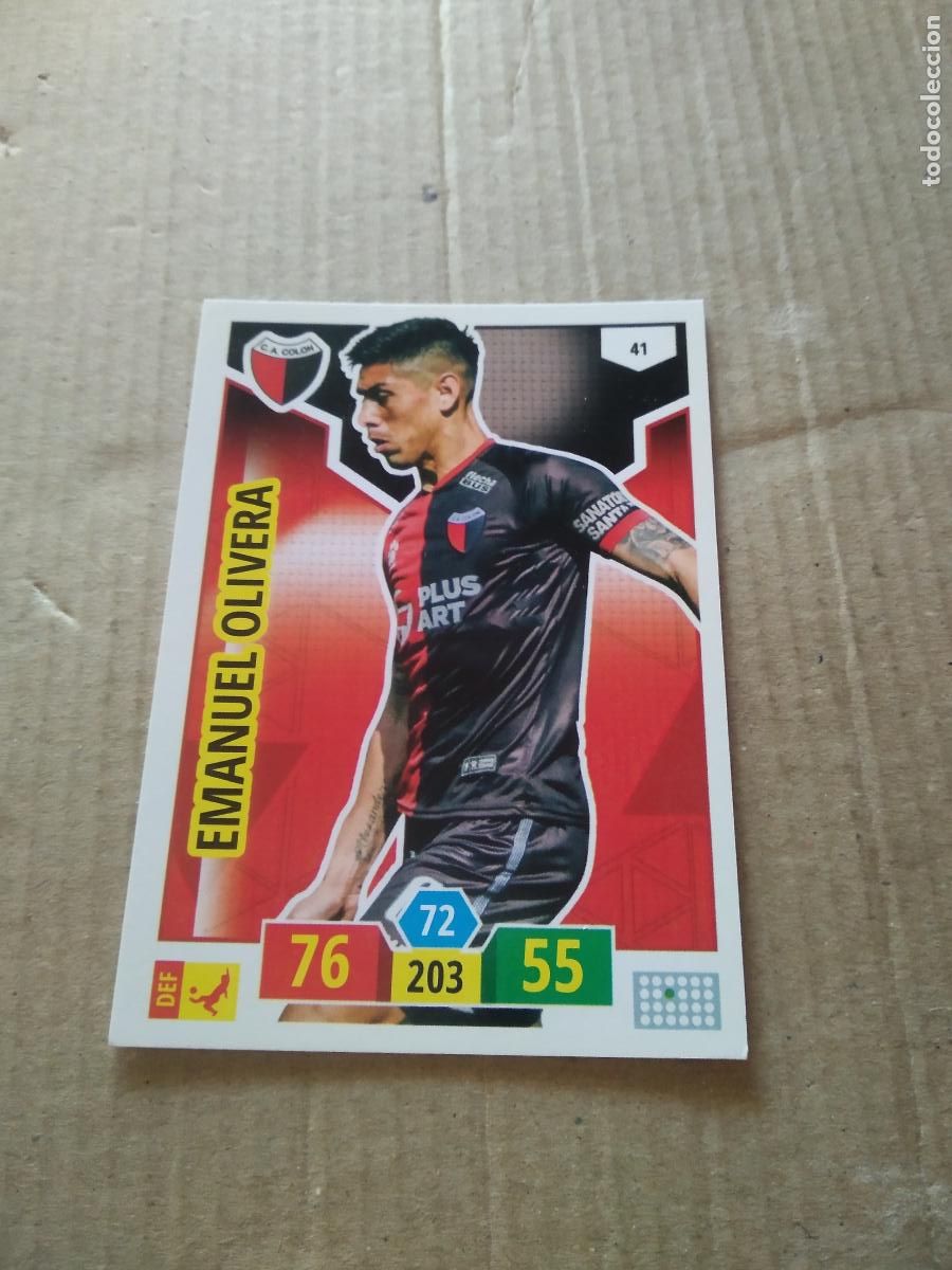 Cromos de F&uacute;tbol: 41 EMANUEL OLIVERA COLON CROMO FUTBOL ARGENTINO PANINI LIGA ARGENTINA 2020 ADRENALYN
