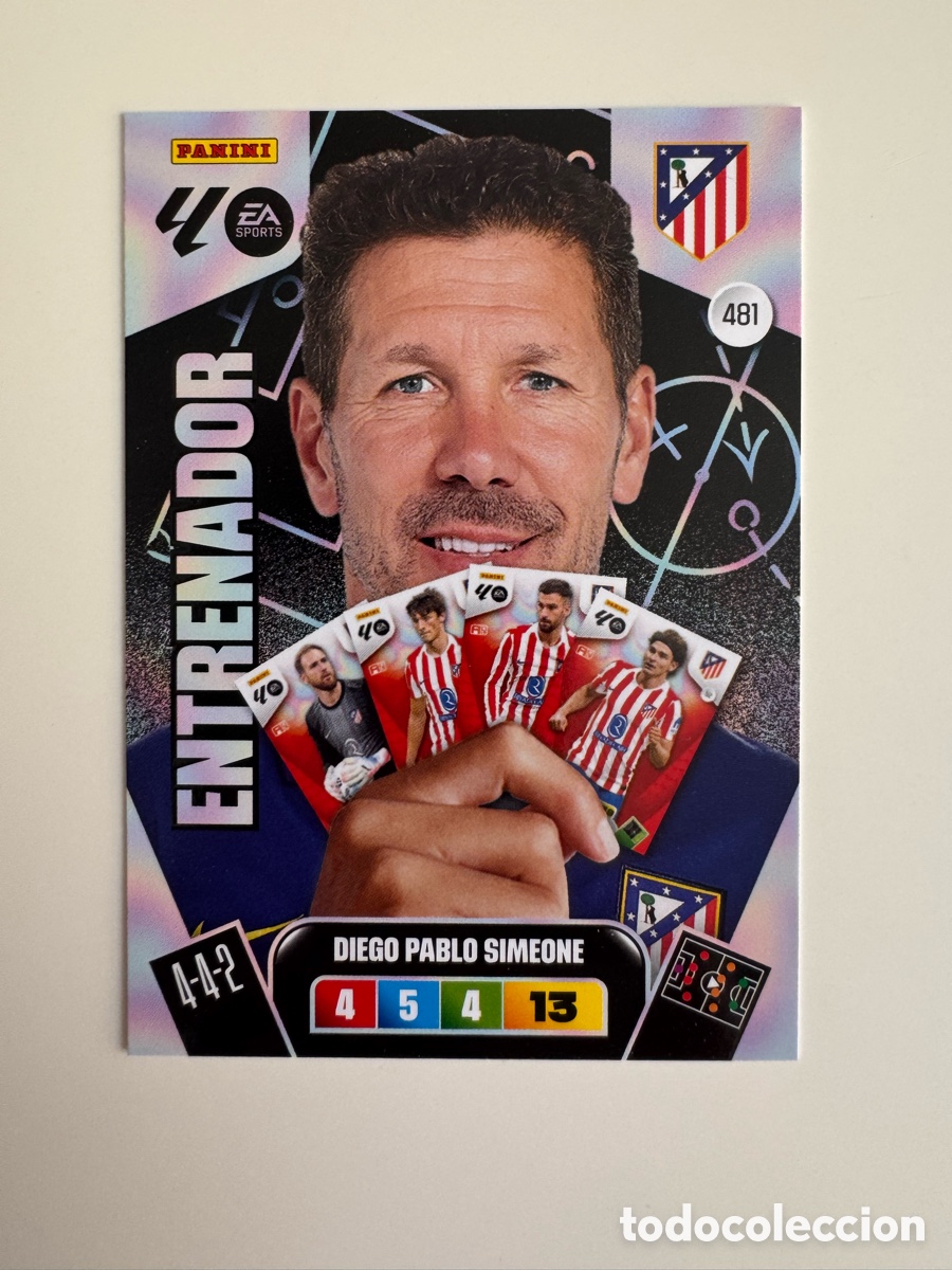 Cartes &agrave; collectionner de Football: PANINI ADRENALYN XL liga 2025-2026 25-26 &ndash; Diego Simeone Atl&eacute;tico de Madrid N&ordm; 481 &ndash; Entrenador