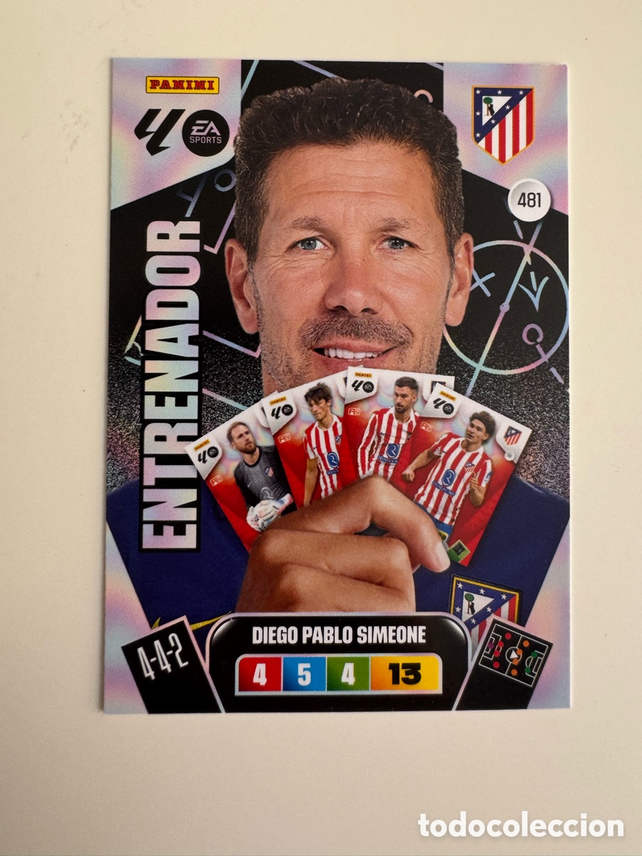 Cartes &agrave; collectionner de Football: PANINI ADRENALYN XL liga 2025-2026 25-26 &ndash; Diego Simeone Atl&eacute;tico de Madrid N&ordm; 481 &ndash; Entrenador