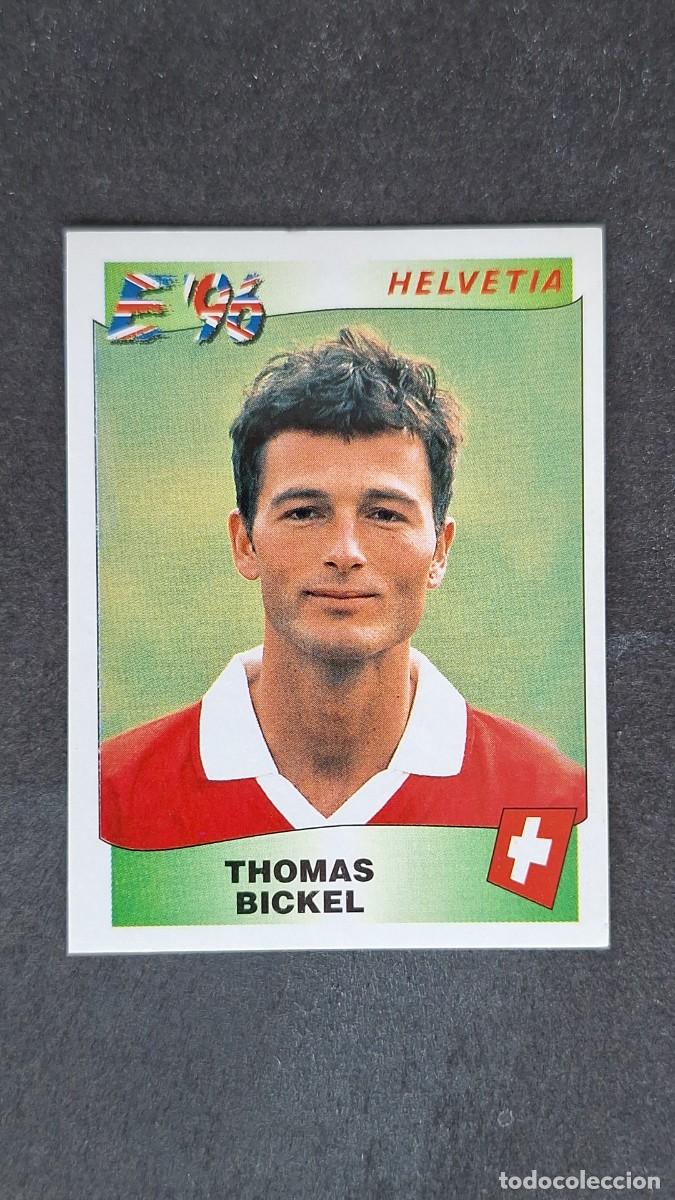 Cartes &agrave; collectionner de Football: L2 THOMAS BICKEL SELECCION SUIZA 68 EUROCOPA 1996 EURO 96 PANINI NUNCA PEGADO SIN PEGAR