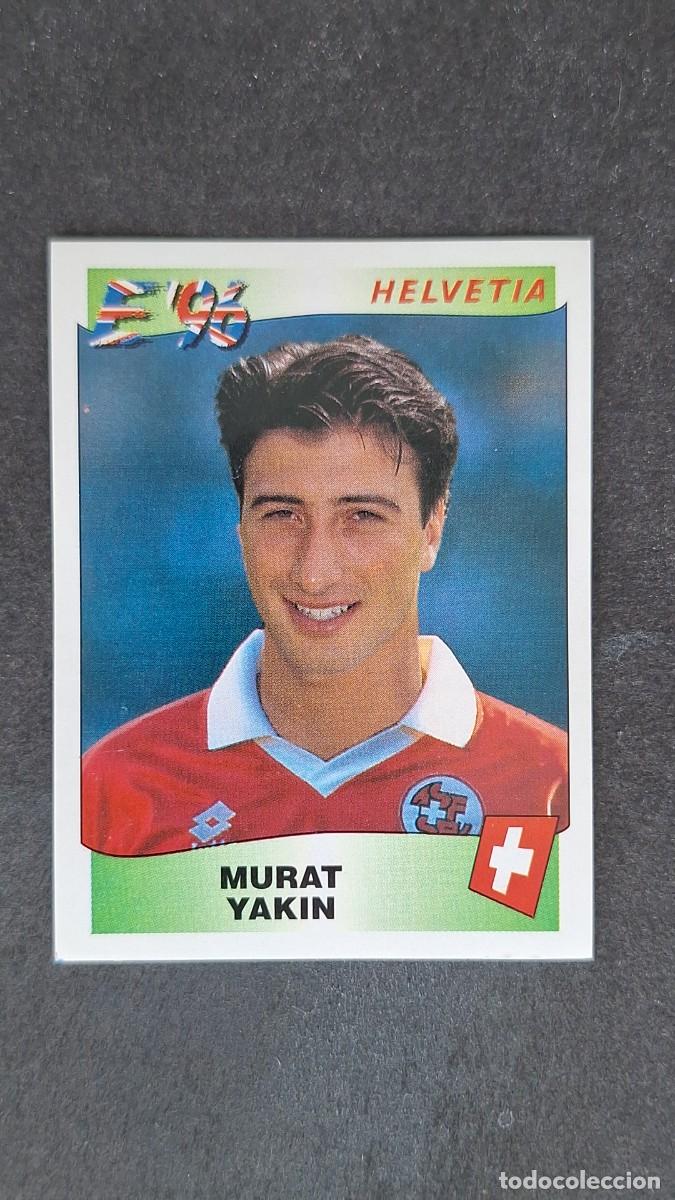 Cartes &agrave; collectionner de Football: L2 MURAT YAKIN SELECCION SUIZA 69 EUROCOPA 1996 EURO 96 PANINI NUNCA PEGADO SIN PEGAR