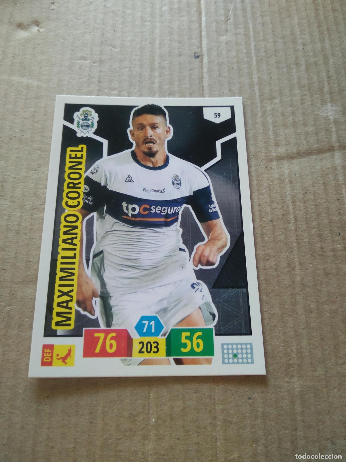 Cartes &agrave; collectionner de Football: 59 MAXIMILIANO CORONEL GIMNASIA CROMO FUTBOL ARGENTINO PANINI LIGA ARGENTINA 2020 ADRENALYN