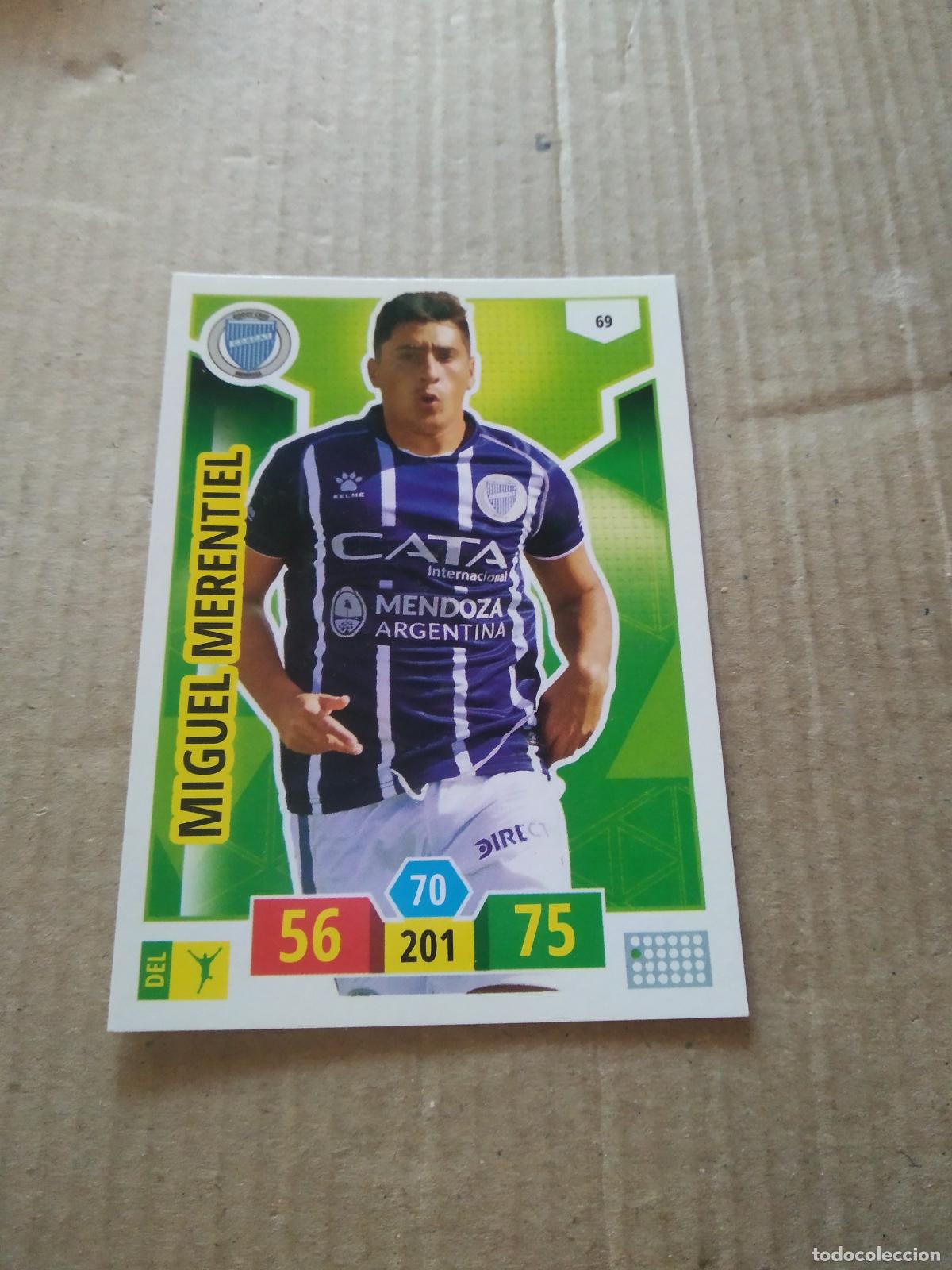 Cromos de F&uacute;tbol: 69 MIGUEL MERENTIEL GODOY CRUZ CROMO FUTBOL ARGENTINO PANINI LIGA ARGENTINA 2020 ADRENALYN