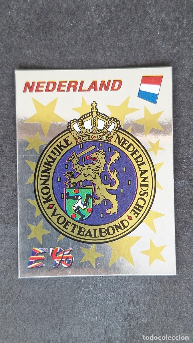 Cromos de F&uacute;tbol: L2 ESCUDO SELECCION HOLANDA 75 EUROCOPA 1996 EURO 96 PANINI NUNCA PEGADO SIN PEGAR