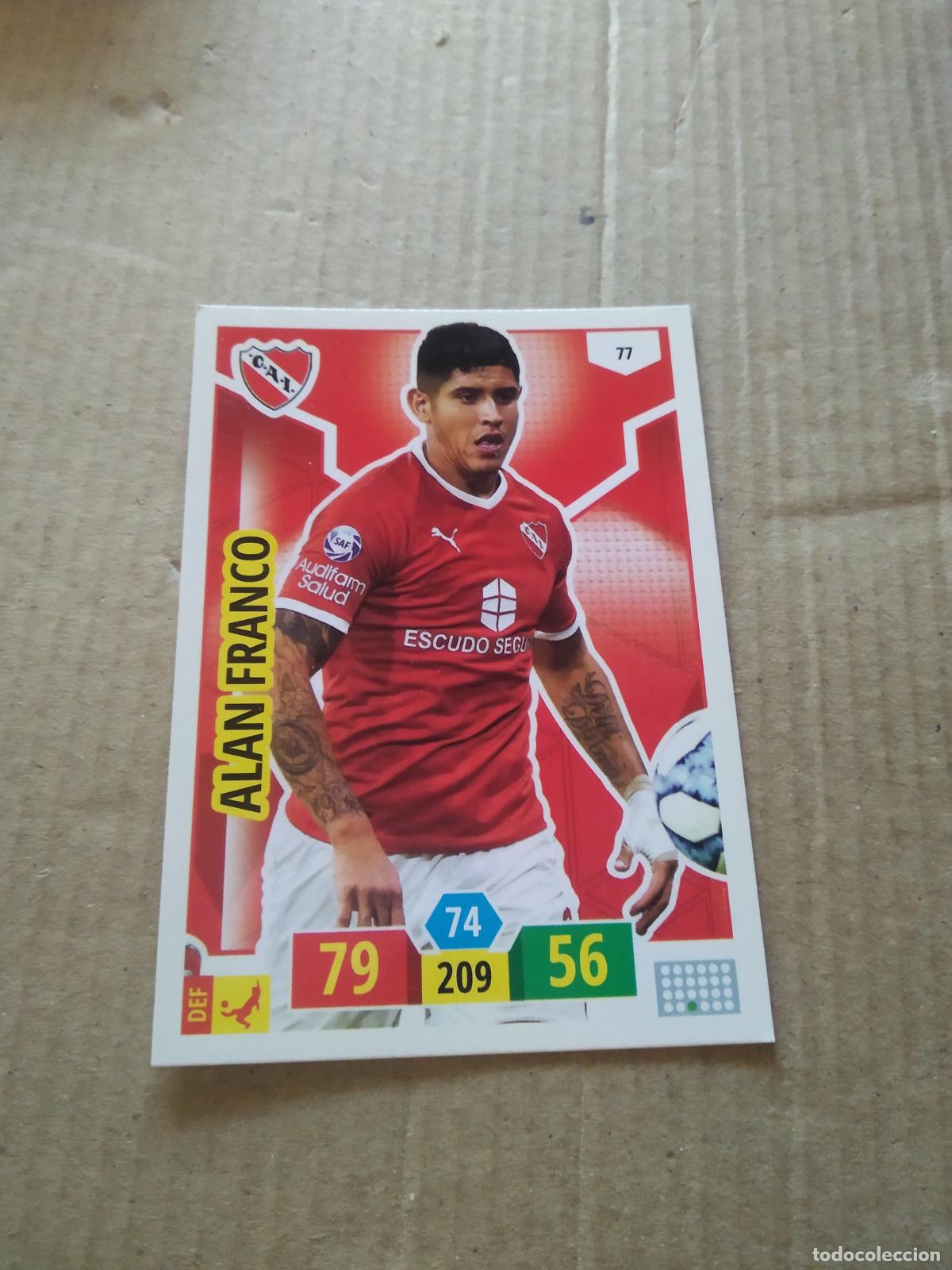 Cromos de F&uacute;tbol: 77 ALAN FRANCO INDEPENDIENTE CROMO FUTBOL ARGENTINO PANINI LIGA ARGENTINA 2020 ADRENALYN