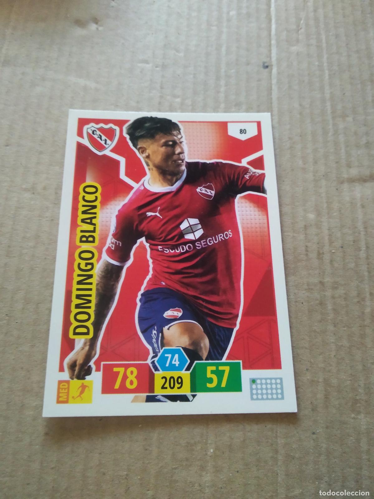 Cromos de F&uacute;tbol: 80 DOMINGO BLANCO INDEPENDIENTE CROMO FUTBOL ARGENTINO PANINI LIGA ARGENTINA 2020 ADRENALYN
