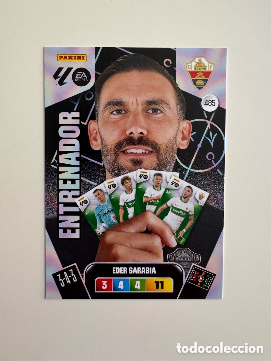 Cromos de F&uacute;tbol: PANINI ADRENALYN XL LIGA EA SPORTS 2025-2026 25-26 &ndash; Eder Sarabia Elche CF N&ordm; 485 &ndash; Entrenador