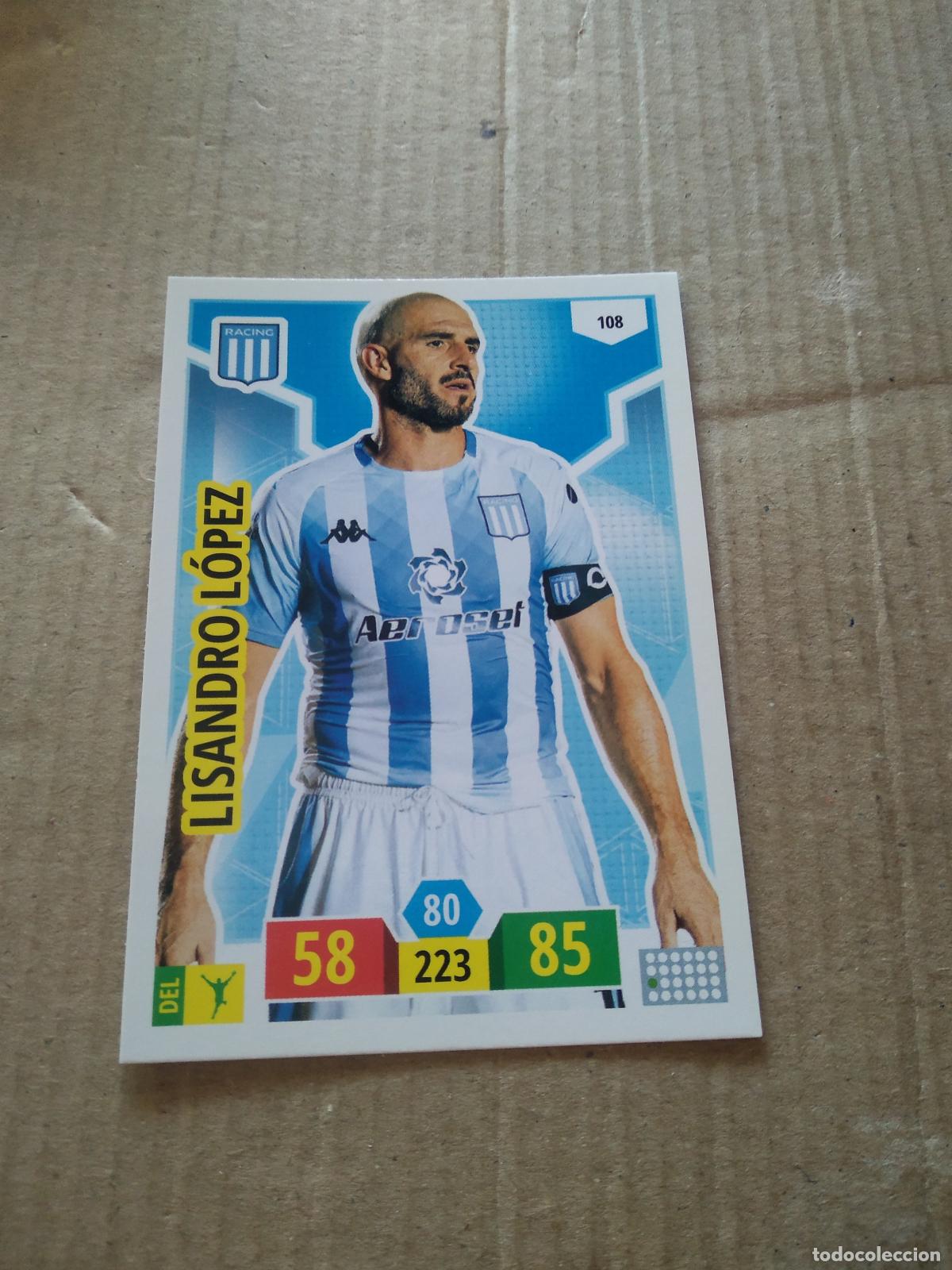 Football Stickers: 108 LISANDRO LOPEZ RACING CROMO FUTBOL ARGENTINO PANINI LIGA ARGENTINA 2020 ADRENALYN