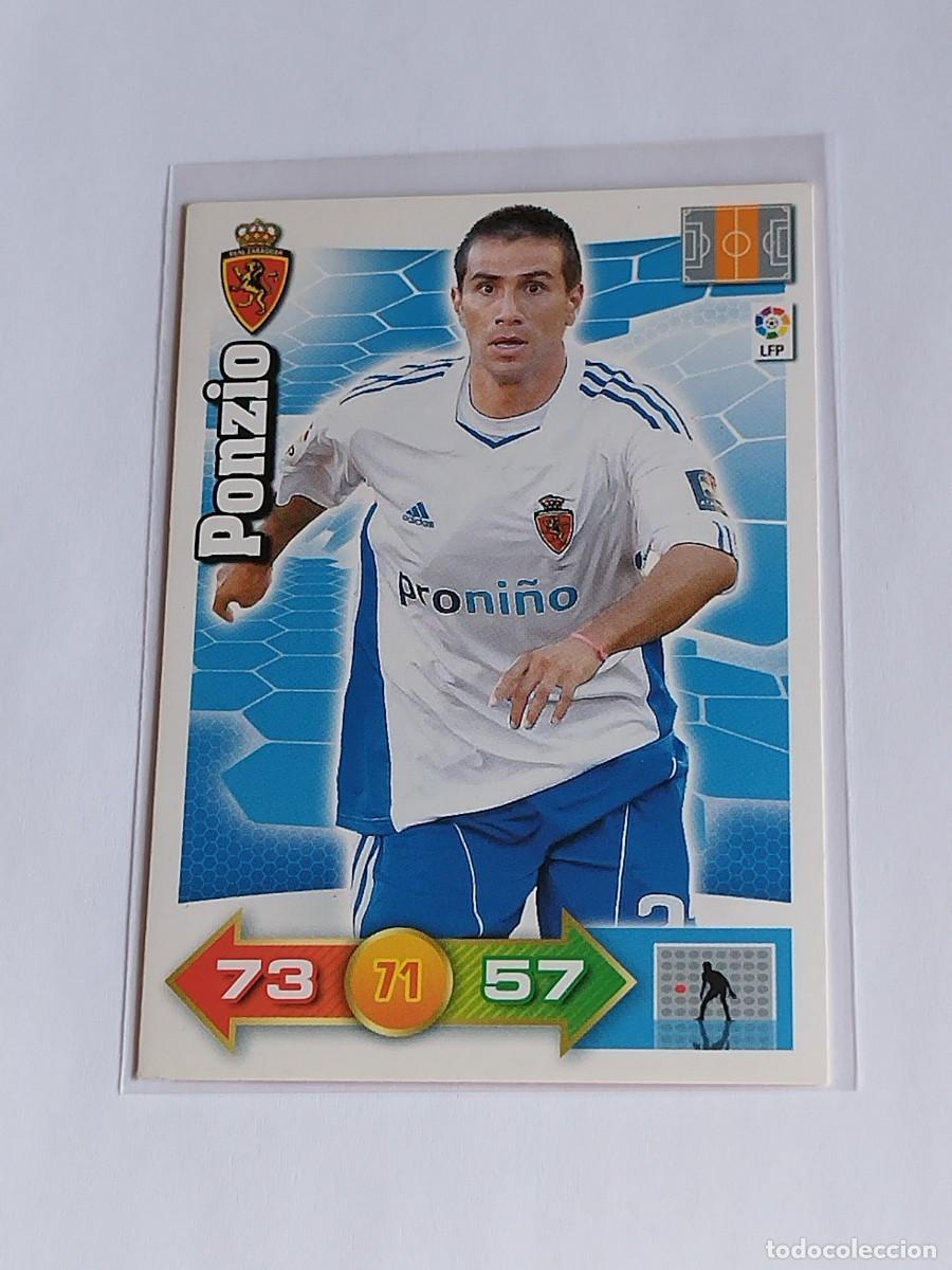Cromos de F&uacute;tbol: PONZIO REAL ZARAGOZA - ADRENALYN XL LA LIGA BBVA 2010 2011 - PANINI 10 11 CROMO FUTBOL