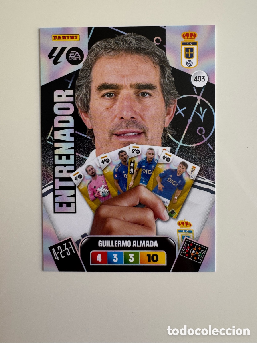 Fu&szlig;ball-Sticker: PANINI ADRENALYN XL LIGA 2025-2026 25-26 &ndash; Guillermo Almada Real Oviedo N&ordm; 493 &ndash; Entrenador