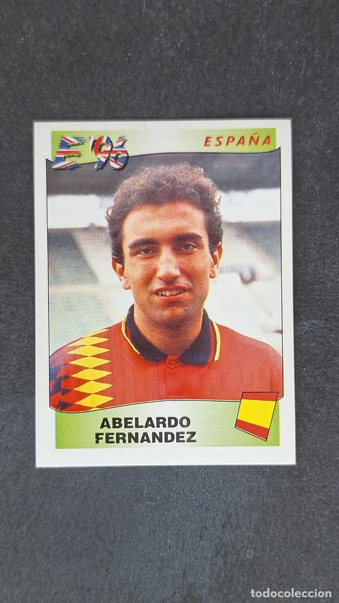 Cartes &agrave; collectionner de Football: L2 ABELARDO FERNANDEZ SELECCION ESPA&Ntilde;A 120 EUROCOPA 1996 EURO 96 PANINI NUNCA PEGADO SIN PEGAR